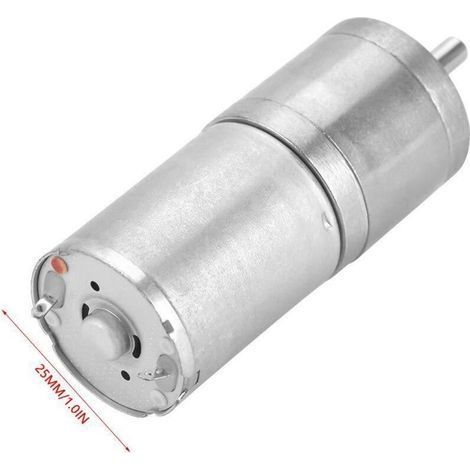 25GA-370 25mm DC 12V Mikrogetriebemotor, langsam laufender Metallgetriebemotor für elektronische Schlösser (5 U/min) (1/4)