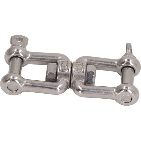 Manille à double mâchoire en acier inoxydable 304, résistante à la rouille, connecteur d'ancrage universel pour le levage de matériel, 10 mm / 0,4 po (1/5)