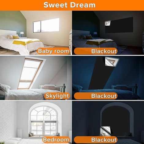 Store Occultant 300x145cm Store Occultant Fenetre Velux,Rideau Occultant de Voyage Portable Store Occultant Tissu Isolation Thermiques pour Chambre, Enfants Chambre Occultant Fenetre (1/4)
