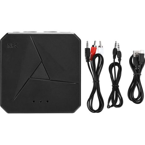Récepteur Émetteur Bluetooth 5.0 Voiture 2 en 1 Adaptateur Sans Fil NFC pour Autoradio 3.5mm (1/5)
