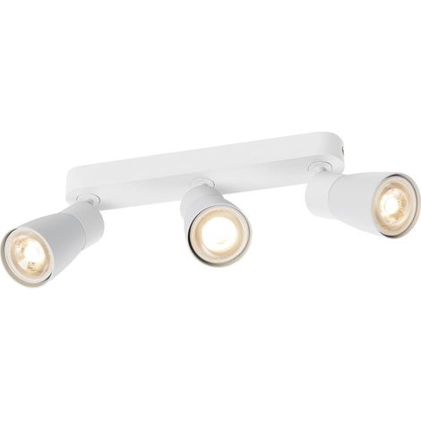 Applique et plafonnier PURI 2.0 Dome long triple 6W GU10 blanc - SLV - 1008330 (1/3)