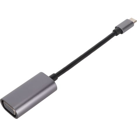 Câble adaptateur USB-C vers VGA compatible 1080p, design antidérapant, pour ordinateur portable, téléphone et tablette. (1/5)