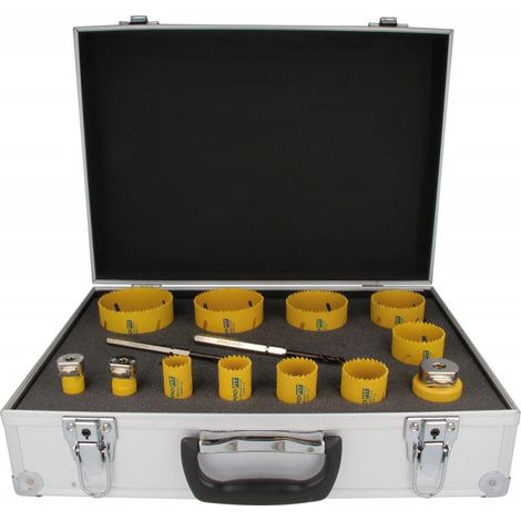 Set scie trépan 14 Unités HSS-En coffret (1/3)