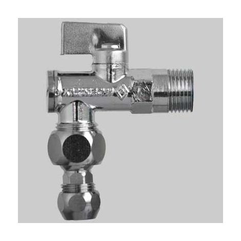 RUBINETTO FILTRO STTOLAVABO 775 A SFERA CON SNODO  1/2x10 c/rosetta     BUGATTI