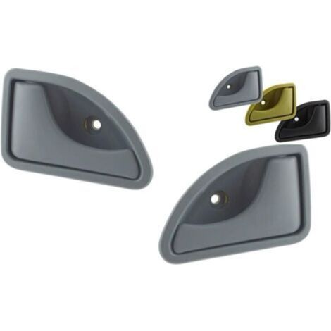 2 x Poignée portière avant gauche ET droite TWINGO/KANGOO, GARANTIE A VIE (Gris)