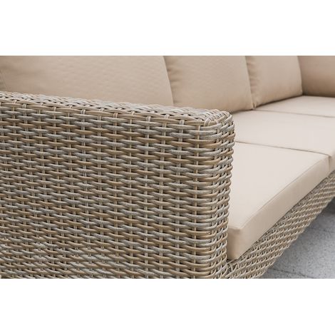 Pamplona Eckset inkl Kissen Tisch 70x70cm Alu/Kunstst/Akaz