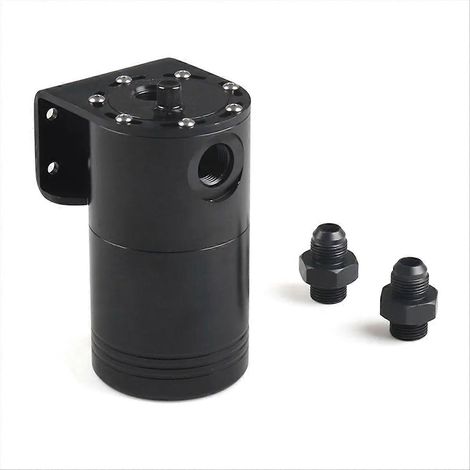 Réservoir/bidon de récupération d'huile de course en aluminium, réservoir rond pour huile turbo (1/5)