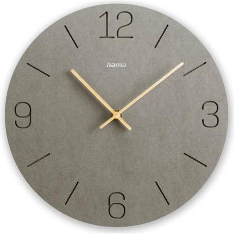 Hama Wall Clock Kreta grey 30cm engraved digits 185881