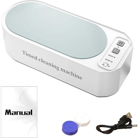 Machine de nettoyage de bijoux à ultrasons, vibrations haute fréquence, conception silencieuse, format portable, nettoyeur à ultrasons polyvalent (1/5)
