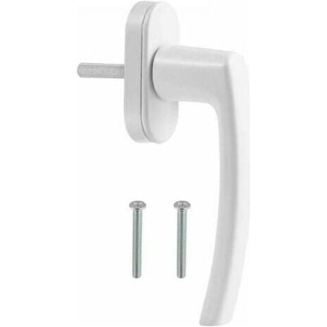 Poignée de fenêtre et de porte en PVC, blanche (1/4)