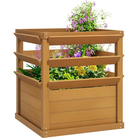 Pot de fleurs / bac à fleurs de jardin de qualité supérieure, conçu pour la culture de plantes, fleurs ou légumes. Fabriqué avec des matériaux résistants aux intempéries, il est idéal pour votre ja... (1/5)