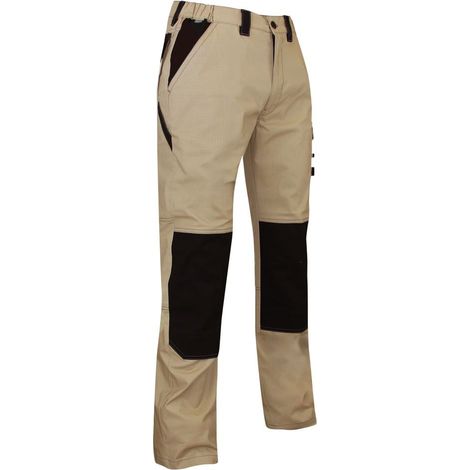 Pantaloni da lavoro estivi LMA Pluton Ripstop Beige / Nero 48