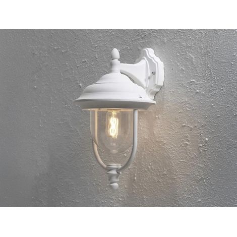 Außen Wandlaterne PARMA hängend im Landhausstil, weiß, Höhe 46cm (1/5)