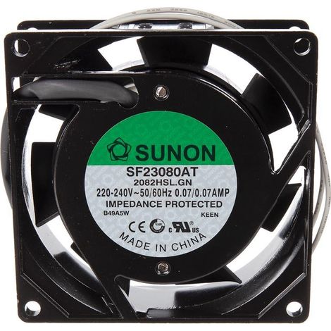 blowers 140545 Ventilador, Sunon, 230 VAC, rodamiento de deslizamiento (1/4)