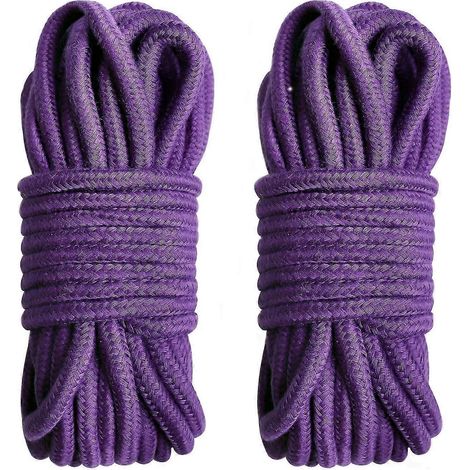 Stück 10 m weiches Baumwollseil, vielseitig verwendbares langes Seil, dickes geflochtenes Nutzseil für Camping, Gartenarbeit, Binden und Basteln-Purple