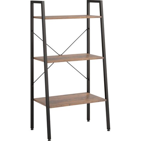 Maison Exclusive - Standregal mit 3 Böden Dunkelbraun und Schwarz