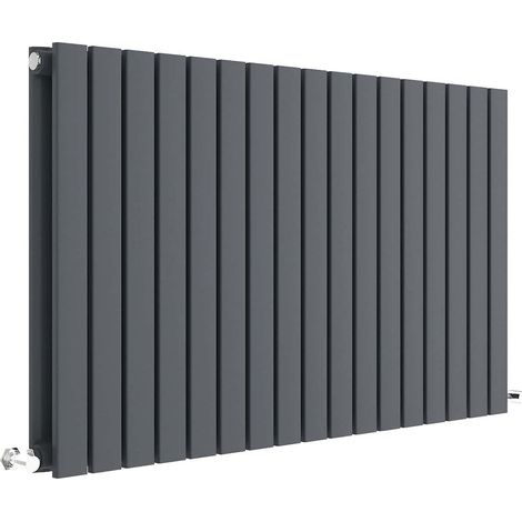 Balterley Edingale Square Horizontal Double Panel Radiator, 600mm x 992mm - Anthracite