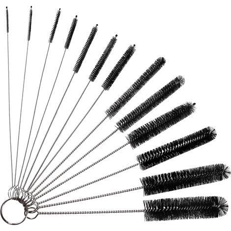 13 Goupillon, Nylon Acier Inoxydable, Divers Tailles 2-20mm, Nettoyage Pailles Théière Claviers (1/5)