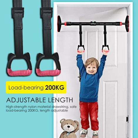 Turnringe für Kinder mit verstellbaren Gurten, Trainingsgerät für das Heim-Fitnessstudio und Klimmzüge. (1/5)