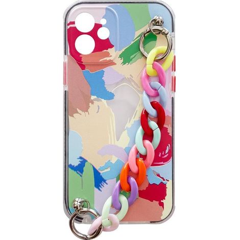 Custodia flessibile in gel con ciondolo a catena Color Chain Case per Samsung Galaxy S21+ 5G (S21 Plus 5G) multicolore (4) (1/5)