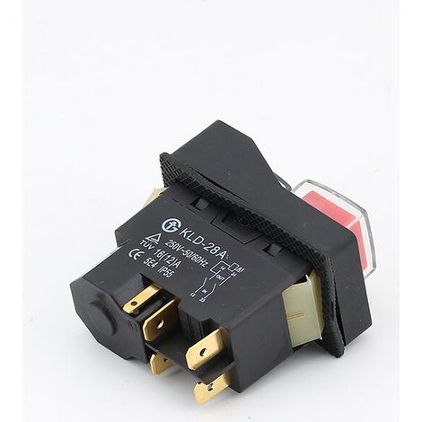 Interrupteur électromagnétique à 6 broches KJD12-14, bouton d'arrêt d'urgence étanche, protection contre les sous-tensions et les surcharges, contrôleur de protection de moteur industriel.