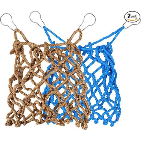 Hay Feed Bag Hanging Hay Dispenser Metal Hooks Small Pet