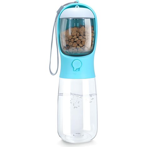 Gourde portable 550 ml pour chiens et chats, étanche, verte