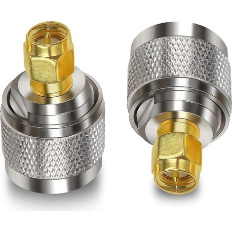 Adattatore coassiale da SMA a N connettore maschio a N maschio per cavo di prolunga antenna Wi-FI 2 pezzi (1/5)