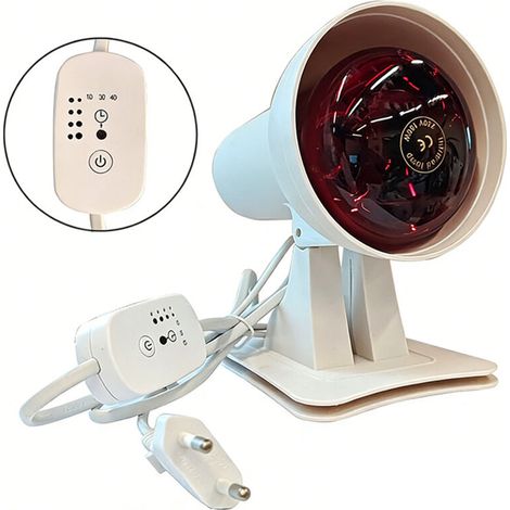 Lampe de table infrarouge, lampe chauffante rouge, avec minuterie, réglage de la température et de l'angle, pour détendre les muscles fatigués. (1/5)
