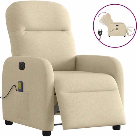 Massagesessel Elektrisch Creme Stoff