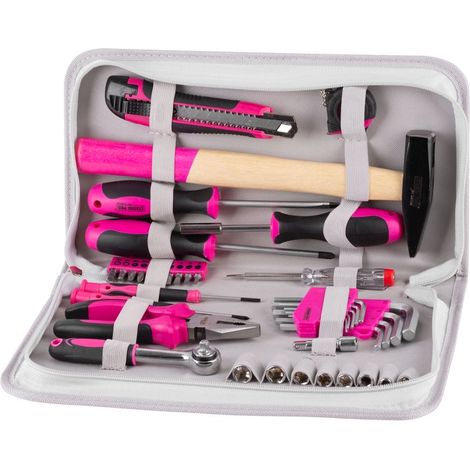 Werkzeugsatz für Frauen LADIES PINK SET11, 39-teilig, rosa, in Tasche