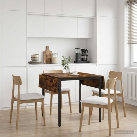 Tavolo da pranzo estensibile e pieghevole in legno ingegnerizzato e acciaio, 120 x 81,5 x 75 cm, 19.05kg - PANGIVO (1/5)