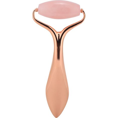 Rouleau de Massage Visage en Quartz Rose - Lifting et Anti-Rides, Raffermissement Cutané (1/5)