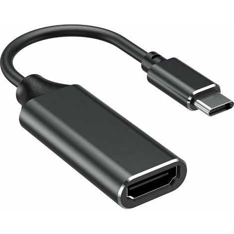 Adattatore da USB C a HDMI, adattatore da USB tipo C a HDMI 4k (compatibile con Thunderbolt 3) con uscita audio video per MacBook Pro 2018/2017, iPad pro 2018, Note 9/S9, Huawei Mate 20 ecc. (nero)