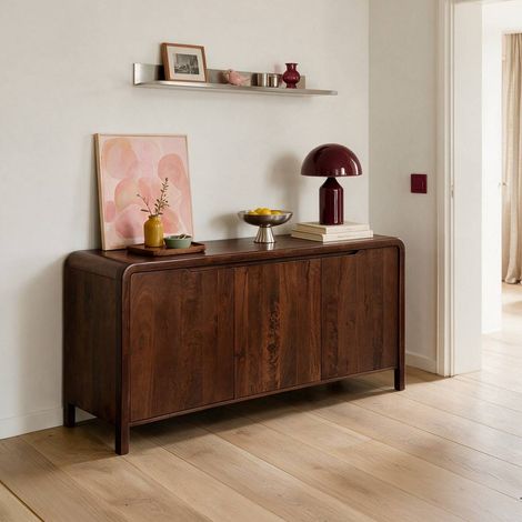 Buffet en bois de manguier foncé Noriel (1/5)