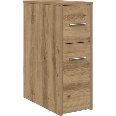 Maison Exclusive - Mobile da Bagno Stretto con Ruote Rovere Artigianale Truciolato