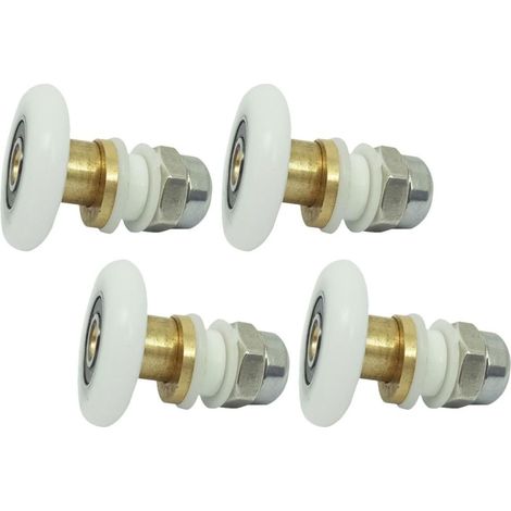 pour portes coulissantes en verre 4 petites roulettes pour (1/5)