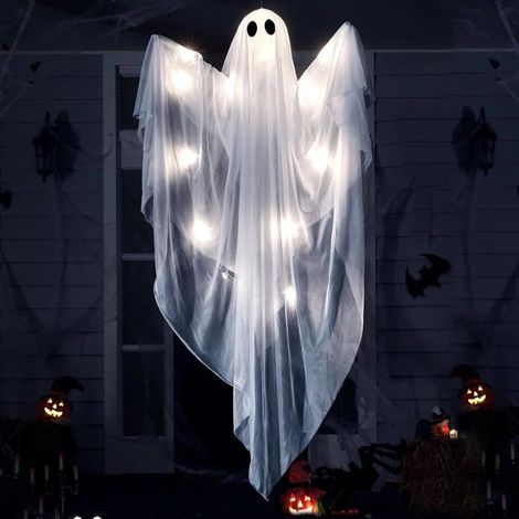 halloween à Suspendre (120 cm) avec LED Blanche effrayante, idéal pour Une Maison hantée, pour Une fête, Un Jardin, (1/5)
