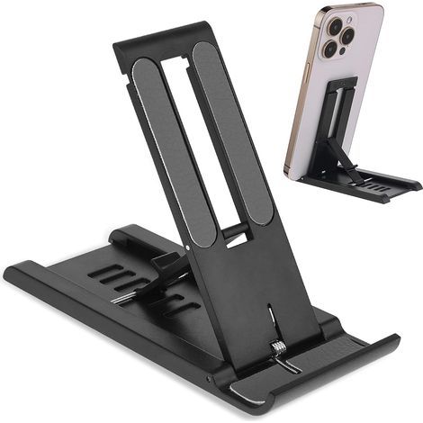 Support téléphone Bureau réglable Pliable, Support de téléphone Portable Compatible avec Tous Les Téléphones Portables Repose Telephone pour Téléphone Liseuse et Tablette (1/5)
