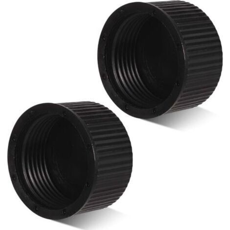 Bouchon de vidange pour filtre à sable, 2 pièces, avec 2 joints d'étanchéité, en plastique, pour filtre de piscine Hayward, spa (noir) (1/5)