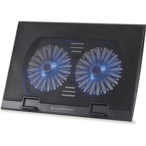BASE REFRIGERACION PARA PORTATILES CONCEPTRONIC 2 VENTILADORES 125MM HASTA 17 (1/4)