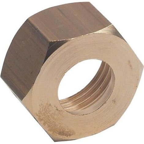 Écrou 6 pans brut en laiton pour joints grippés, fixation solide, pièce unique pour assemblages et raccords