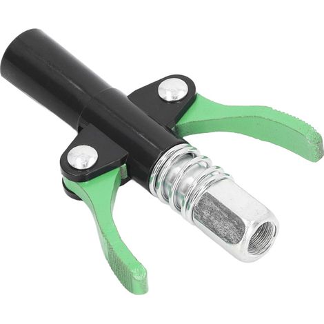 Pistola de engrase de doble mango, acoplamiento, alta presión mínima, autobloqueante, boquilla de liberación rápida, boquilla de inyección de aceite (1/5)
