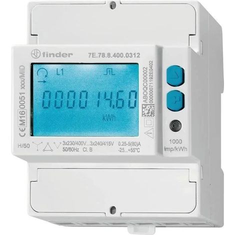 Contatore energia finder 8012823433240 80 ampere doppia tariffa