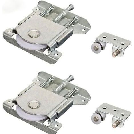 BelleRise - Paar Schiebetürrollen, Schrankrollen, Fenster- und Schiebetürrollen (silber) (1/5)