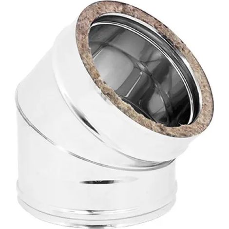 GOMITO DOPPIA PARETE A 45° Ø 200/250 mm