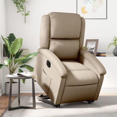 Relaxsessel mit Aufstehhilfe Elektrisch Cappuccino Kunstleder vidaXL (1/5)