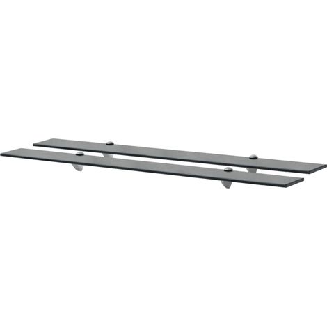 Floating Shelves 2 pcs Glass 100x20 cm 8 mm vidaXL (1/5)
