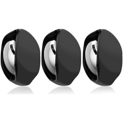 Smart Earphone Storage Box/Headphone Cable Storage Organizer/Headphone Stand Case/(3 Pieces/Black)
