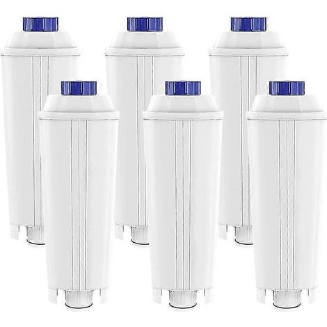 Lot de 6 filtres à café pour Delonghi Dlsc002 Filtre Ecam, Esam, Etam, Bco, Ec avec Aktiverat (FMY)